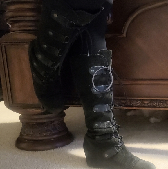 Sorel Shoes - Womens Sorel Joan Of Artic Tall Wedge Boots Knee